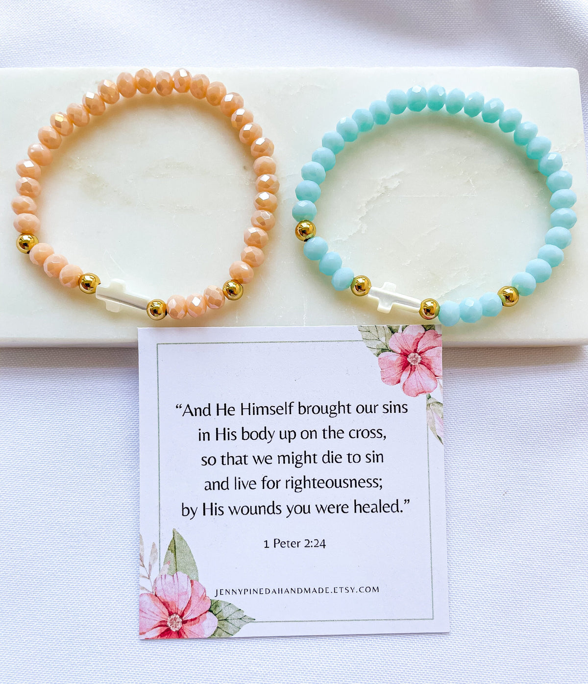 Cross bracelet, faith bracelet for women, scripture, bible verse jewelry, baptism gift for christian girls, christian girl graduation gift