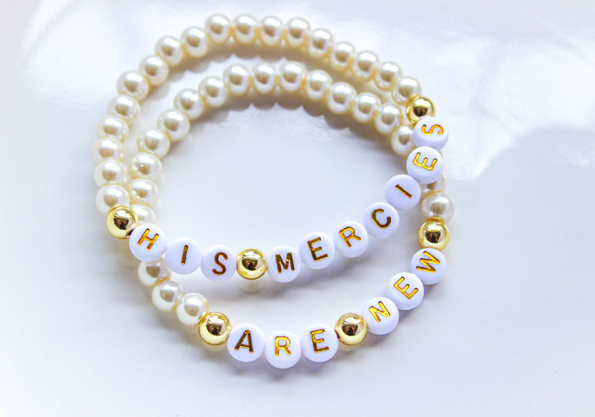 His mercies are new bracelet, reformed gift, faith bracelet, christian jewelry, his mercies are new every morning, christian birthday gift