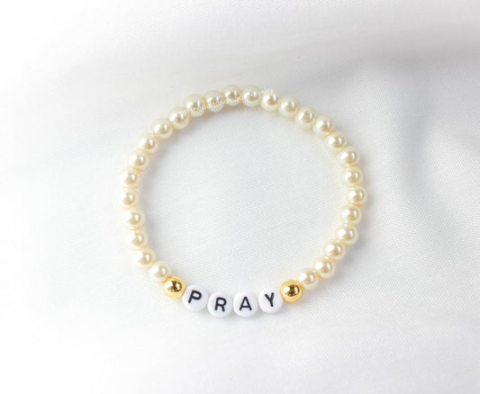 Pray bracelet, Christian jewelry, christian gift, faith bracelet for women, baptism gift, bible verse, bible quote, pray