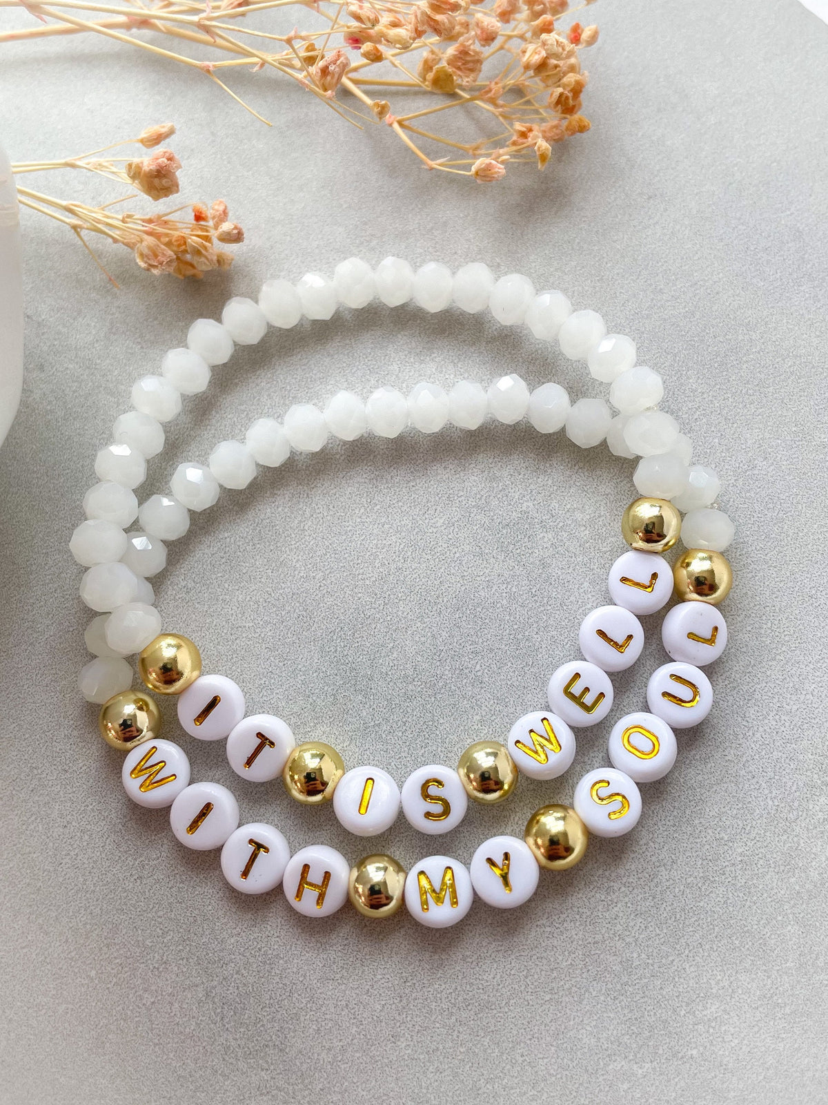 It is well with my soul bracelet, hymn,religious jewelry, Christian gift, spiritual gift, reformed theology, faith bracelet, faith jewelry