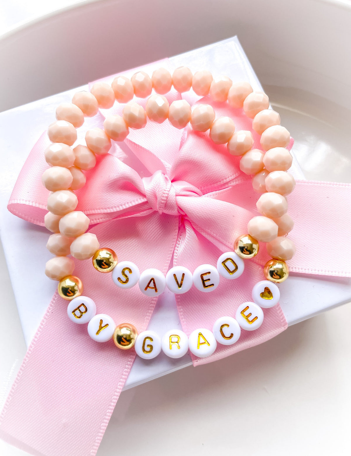 Saved by grace bracelet, reformed theology, 5 solas, reformed faith gifts, Christian girl gift, baptism gift, christian friend gift
