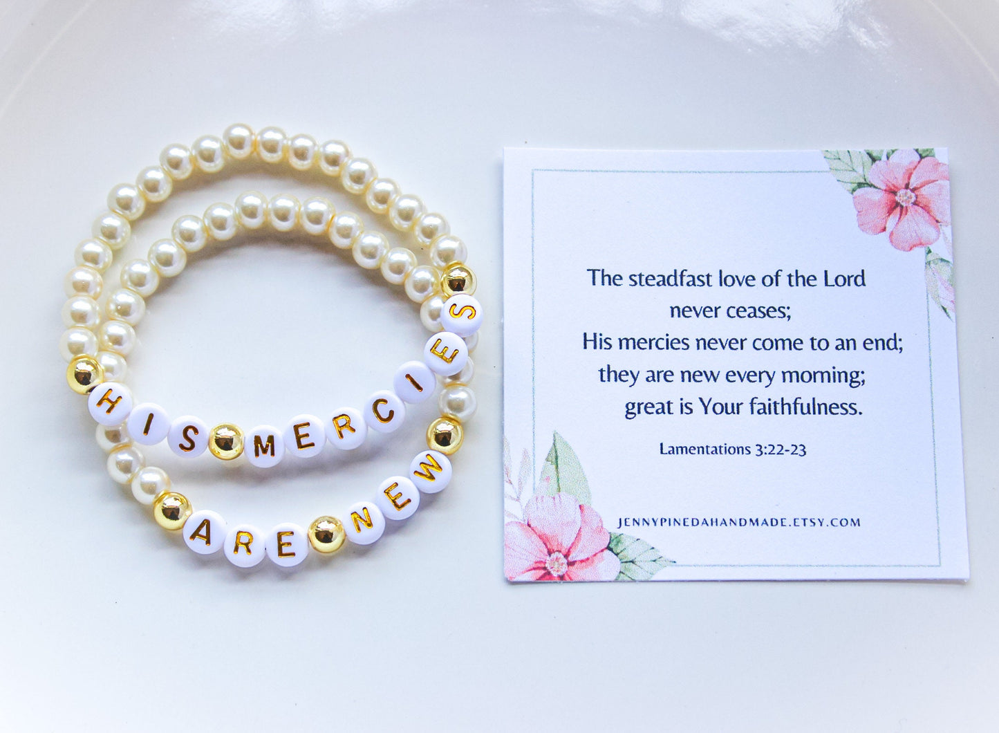 His mercies are new bracelet, reformed gift, faith bracelet, christian jewelry, his mercies are new every morning, christian birthday gift